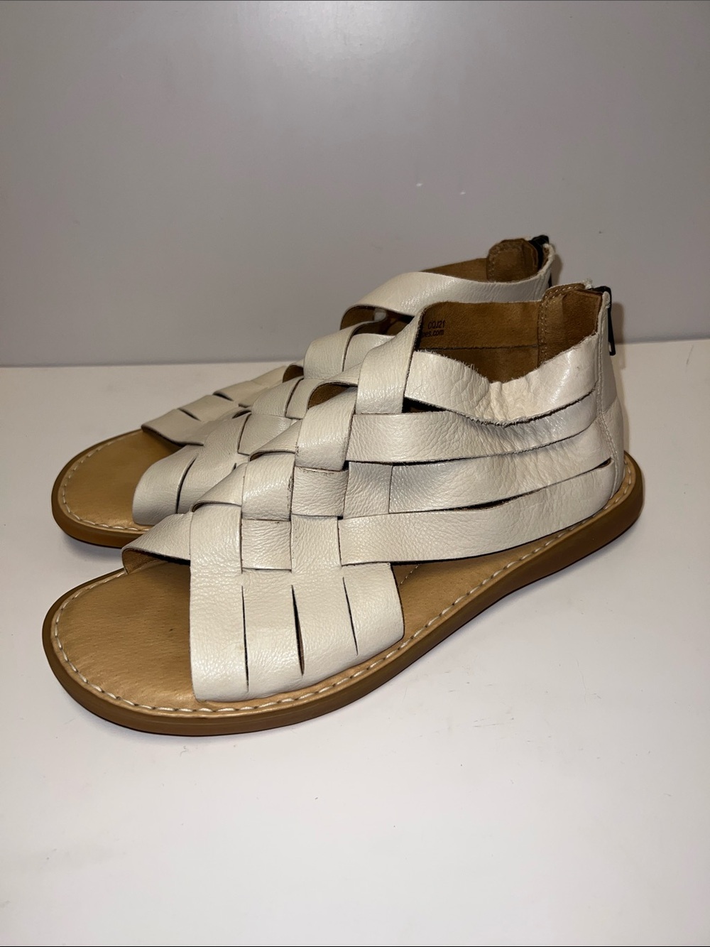Born Cream Woven Leather Gladiator
Sandals